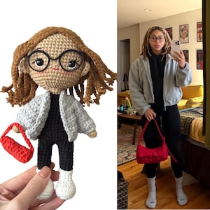 Personalized Crochet Doll, Amigurumi Doll Anniversary Gifts, Doll Crochet Look Alike Doll Christmas Gifts, Mini Me Doll Couple Gifts
