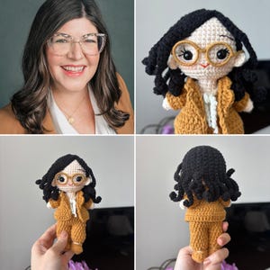 Look Alike Doll, Completed Base Doll Crochet, Custom Stuffed Doll, Mini human doll, Amigurumi Doll Portrait Dolls Custom Mother’s Day Gift