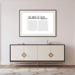 Christmas printable digital wall art The birth of Jesus