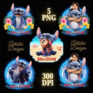 Stitch PNG Bundle, Lilo and Stitch Movie PNG Bundle, chemise Stitch Movie, Stitch 2025, haute qualité, Topper, téléchargement immédiat, PNG transparent