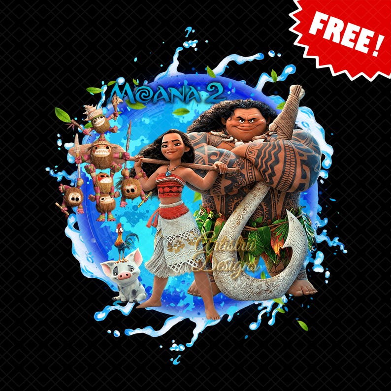 Moana 2 PNG, Moana 2 Movie PNG, Moana 2 Shirt, Maui, High Quality ...