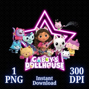 Gabby Dollhouse PNG, Gabby cat Png, Gabby clipart Art, Gabby Dollhouse Shirt Png, Tumbler Dollhouse, Printable Gabby shirt,Digital Gabby png