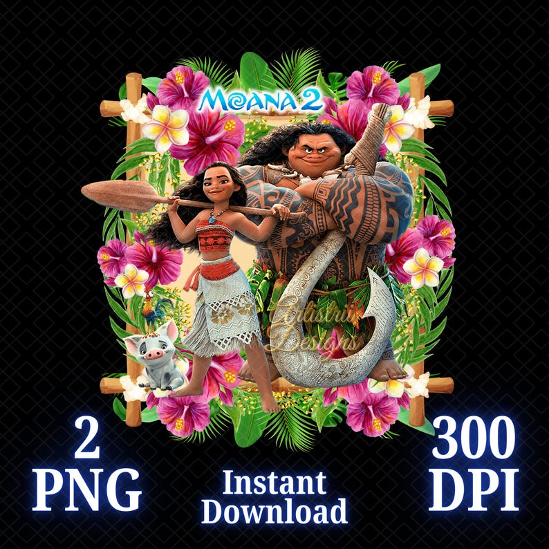 Moana 2 PNG, Moana 2 Movie PNG, Moana 2 Shirt, Maui, High Quality ...