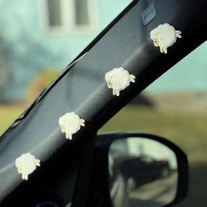 Sheep Decorations - Cute Car Accessories - 4 set of  Car Dashboard Decorations, Girly Dashboard Decor