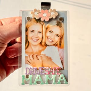 Photo Sun Visor Clip, Drive Safe Gift for Boyfriend, Mom, Dad, Personalized Car Visor Clip, Car Accessory