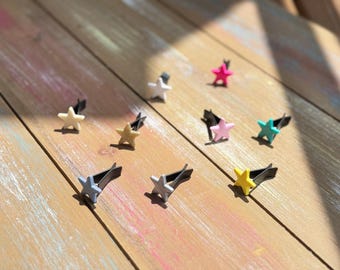 Juego de clips de ventilación de estrellas, bonito accesorio para coche, regalo minimalista para conductores y adolescentes, adornos kawaii para coche, regalos de Navidad.
