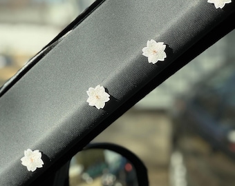 Akcesoria samochodowe Sakura, akcesoria do zawieszania samochodu z kwiatem wiśni, akcesoria do wnętrza samochodu dla kobiet, dekoracje Sakura, biały, różowy