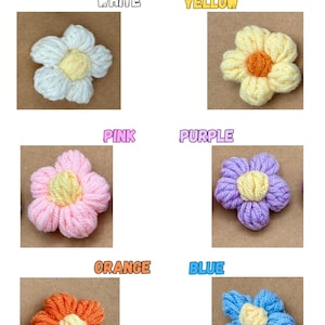 crochet Daisy flowers car accessories color options