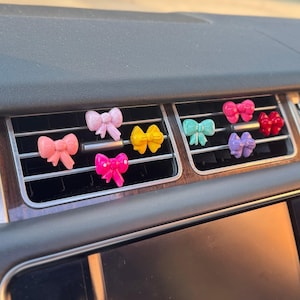 Bow Coquette Car Accessories, Cute Vent Clip Accessory, Women Car Decoration, Cute Car Accessories, Car Vent Charms