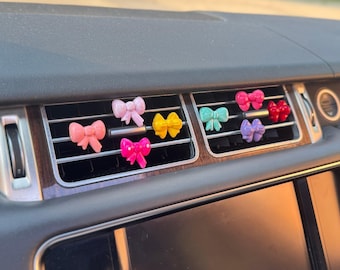 Bow Coquette Car Accessories, Cute Vent Clip Accessory, Women Car Decoration, Cute Car Accessories, Car Vent Charms