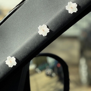 Decorative Sakura, Car MirrorAccessories, Cherry Blossom, Cute Car Accessory, Women Car Decor, White Dashboard Decor