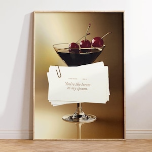 You're The Lorem to My Ipsum, Funny Graphic Designer Gift, Love Wall Art, Typography Poster, Apartment Decor, Romantic Print, Cocktail Print