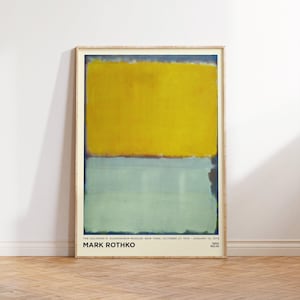Mark Rothko Print - Blue Yellow Painting Large Abstract Wall Art for Living Room & Office Wall Art -  Blue Canvas Home Decor - Home Gifts