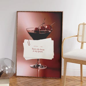 You're The Lorem to My Ipsum, Funny Graphic Designer Gift, Love Wall Art, Typography Poster, Apartment Decor, Romantic Print, Cocktail Print
