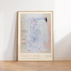 Tracey Emin Print - Just I Love You Poster - Modern Feminist Wall Art - Pink Abstract Painting for Living Room & Office Wall - Gift for Her