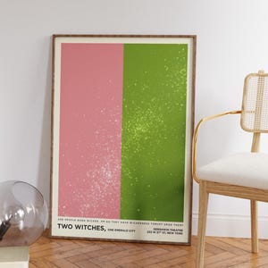 Wicked Poster, Wicked Print, Wicked Wall Art, Wicked Merch, Glinda Elphaba Wicked Gifts, Wizard of Oz, Broadway Musical