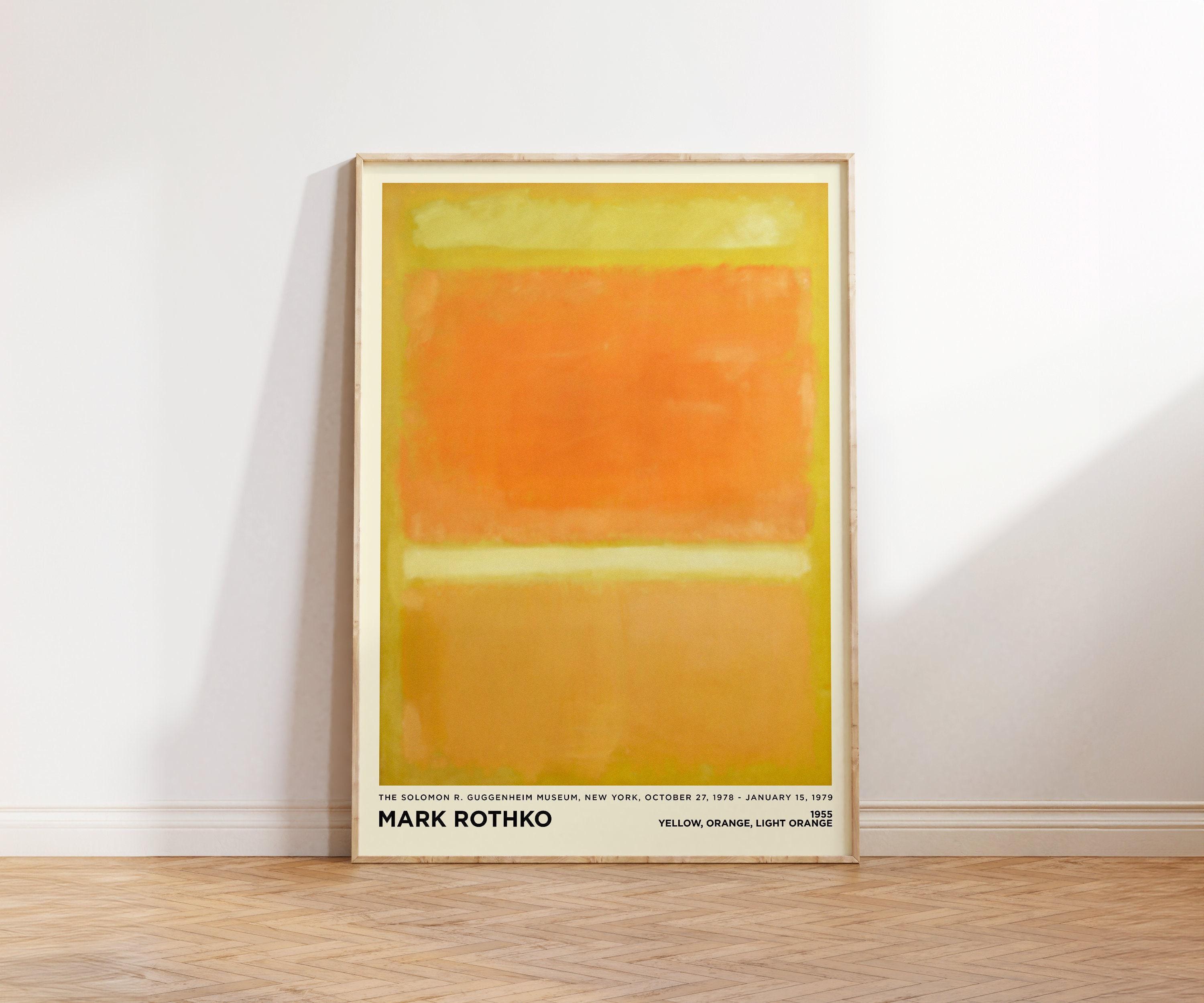 Mark Rothko Print - Yellow Orange Painting Large Abstract Wall Art for Living Room & Office Wall Art - Bright Canvas Home Decor - Home Gifts