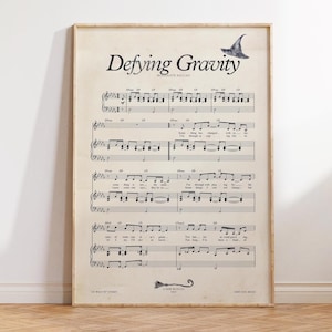 Wicked Movie Sheet Music Poster, Wicked Print, Wicked Wall Art, Wicked Merch, Glinda Elphaba Wicked Gifts, Wizard of Oz, Broadway Musical