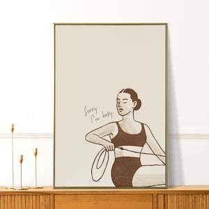 Sorry I'm Busy Pilates Poster, Funny Pilates Wall Art, Pilates Studio Decor, Gift for Pilates Lover, Hot Girly Print, Fitness Wall Decor