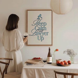 Keep Calm and Lawyer Up, Funny Lawyer Gift, Lawyer Wall Art, Lawyer Graphics, Lawyer Office Decor, Appreciation for Lawyer Teacher