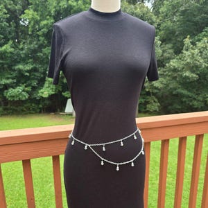 Silver Dangle Chain Belt