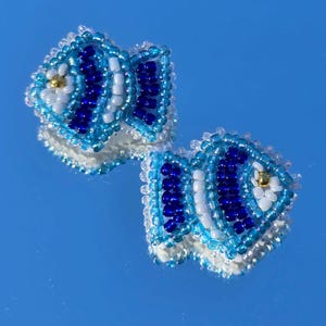 Handmade Beaded Fish Earrings – Ocean-Inspired Statement Jewelry
