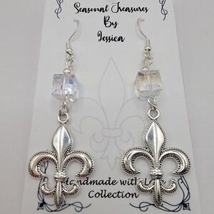 Fleur de Lis Handmade Dangle Earrings