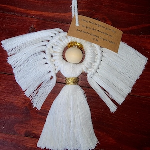 Handmade Macrame Angel Christmas Ornament