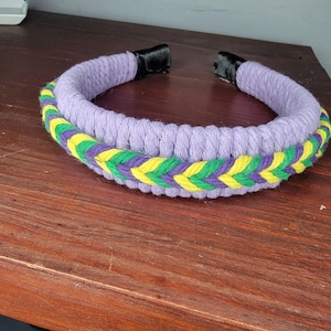 Handmade Purple, yellow and green Mardi Gras Headband
