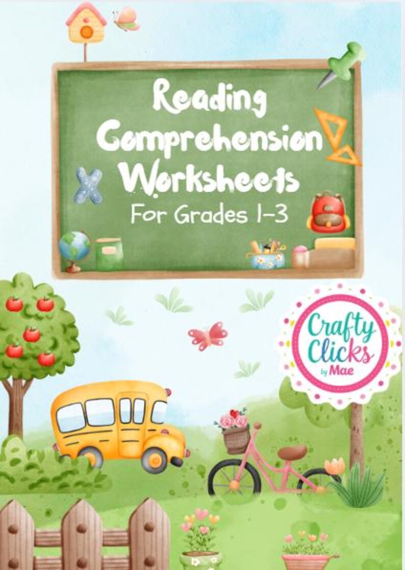 Reading Comprehension Worksheets Grades 1-3 Bundle - Etsy