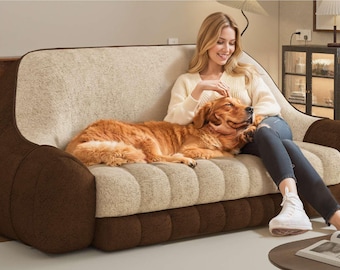 Large Corduroy Sofa: A Comfortable Sofa for both humans and dogs