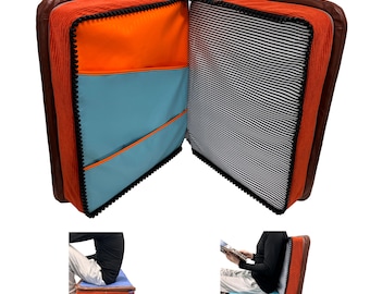 Foldable Notebook Floor Cushion: Kids Play Pillow Seat with Storage