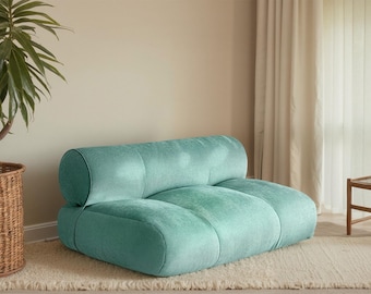 Loveseat Floor Sofa: Comfortable Modern Chenille Sofa Chair
