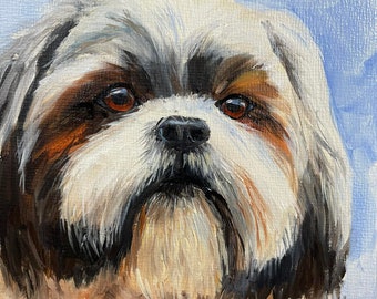 Shih Tzu Oil Painting