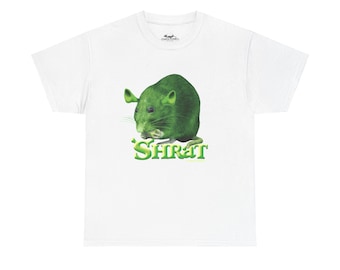 Shrat Rat Meme Unisex Heavy cotton  T-Shirt, Funny Graphic Tee, Parody Animal Top, Cute Gift Idea, Novelty Tee for Meme Lovers