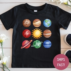 Solar System Kids Shirt, Cute Planets Onesie, Space Lover Toddler Tee, Planets Lover Kids Shirt, Gift For Kids, Space-Themed Gift Shirt