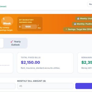 Extensión de navegador Fineline Finance: Seguimiento de presupuesto, objetivos de ahorro, planificador financiero