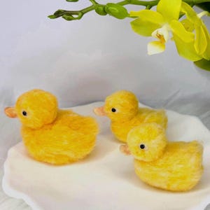 Needle Felted Little Yellow Ducks- An Adorable & Unique Woolen Sculpture-Perfect Easter Gift-For Nature lovers