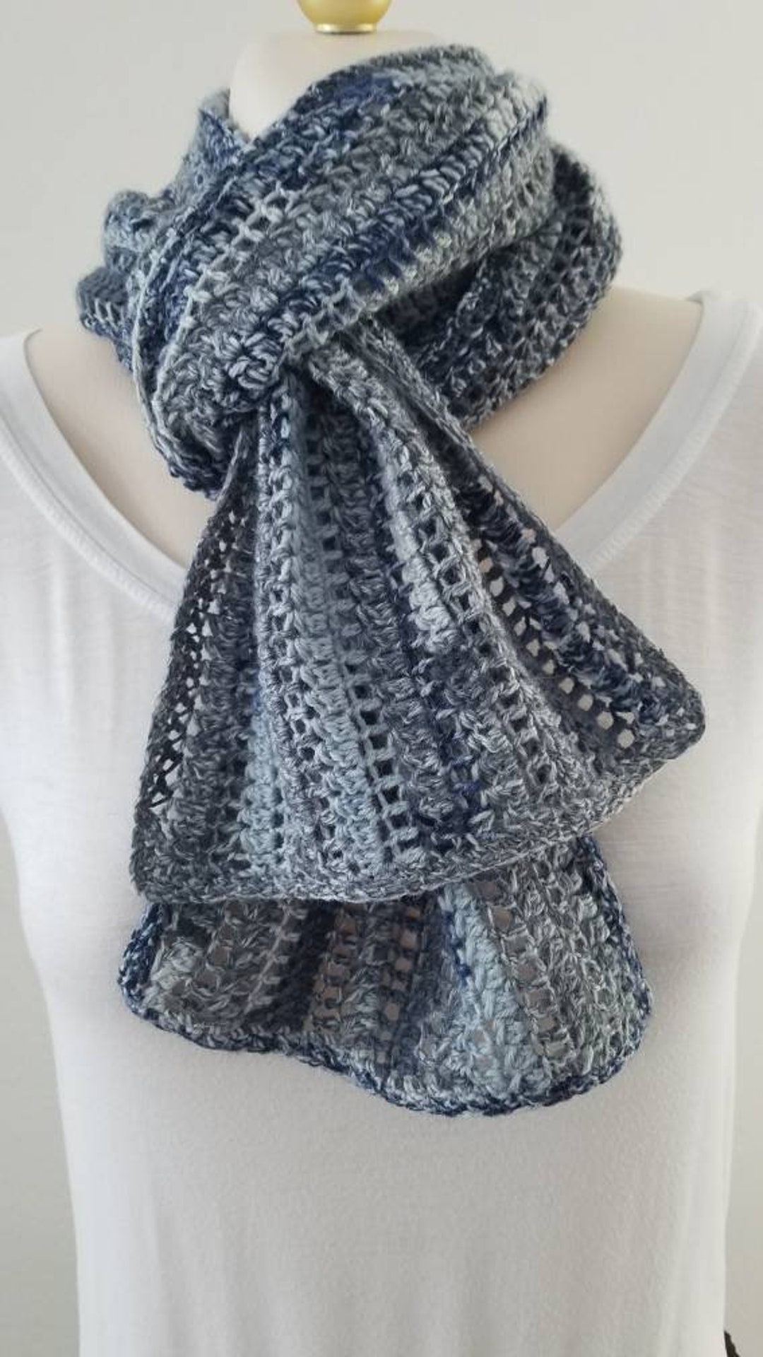 bufanda de crochet para mujer