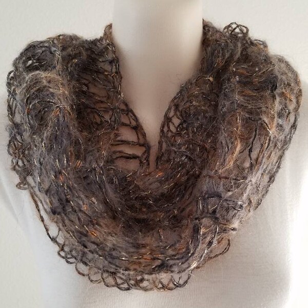 Elegant Cowl - Infinity Scarf - Feather Light - One of a Kind - Ships Next Day