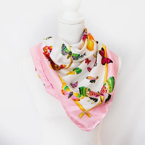 Butterflies Marina D'Este Silk Scarf - 35 in x 35 in