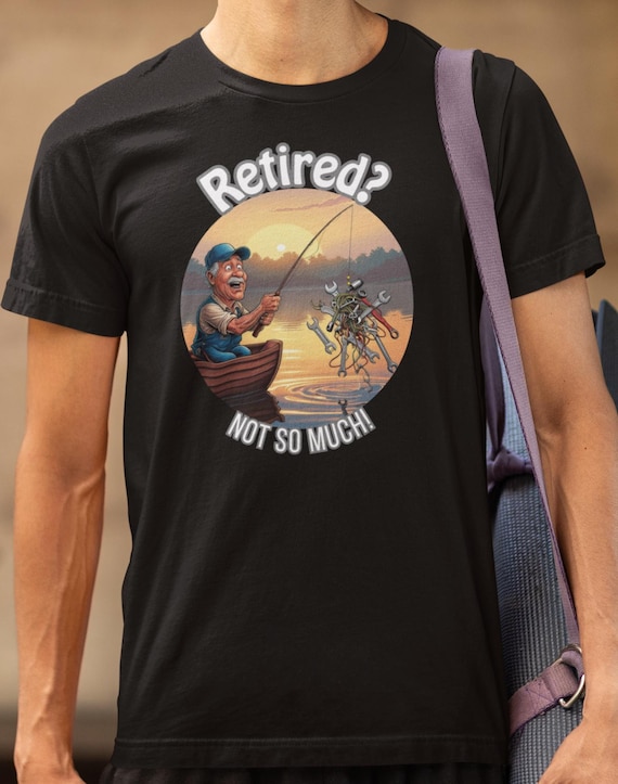 Camiseta de pesca para jubilados, divertida camiseta de pesca para