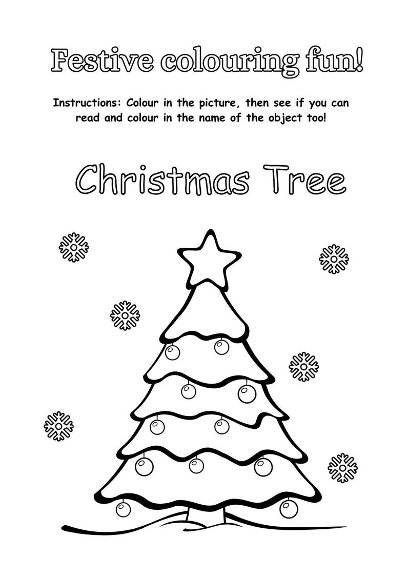 Printable Christmas Activity and Colouring Book for Kids: Educational ...