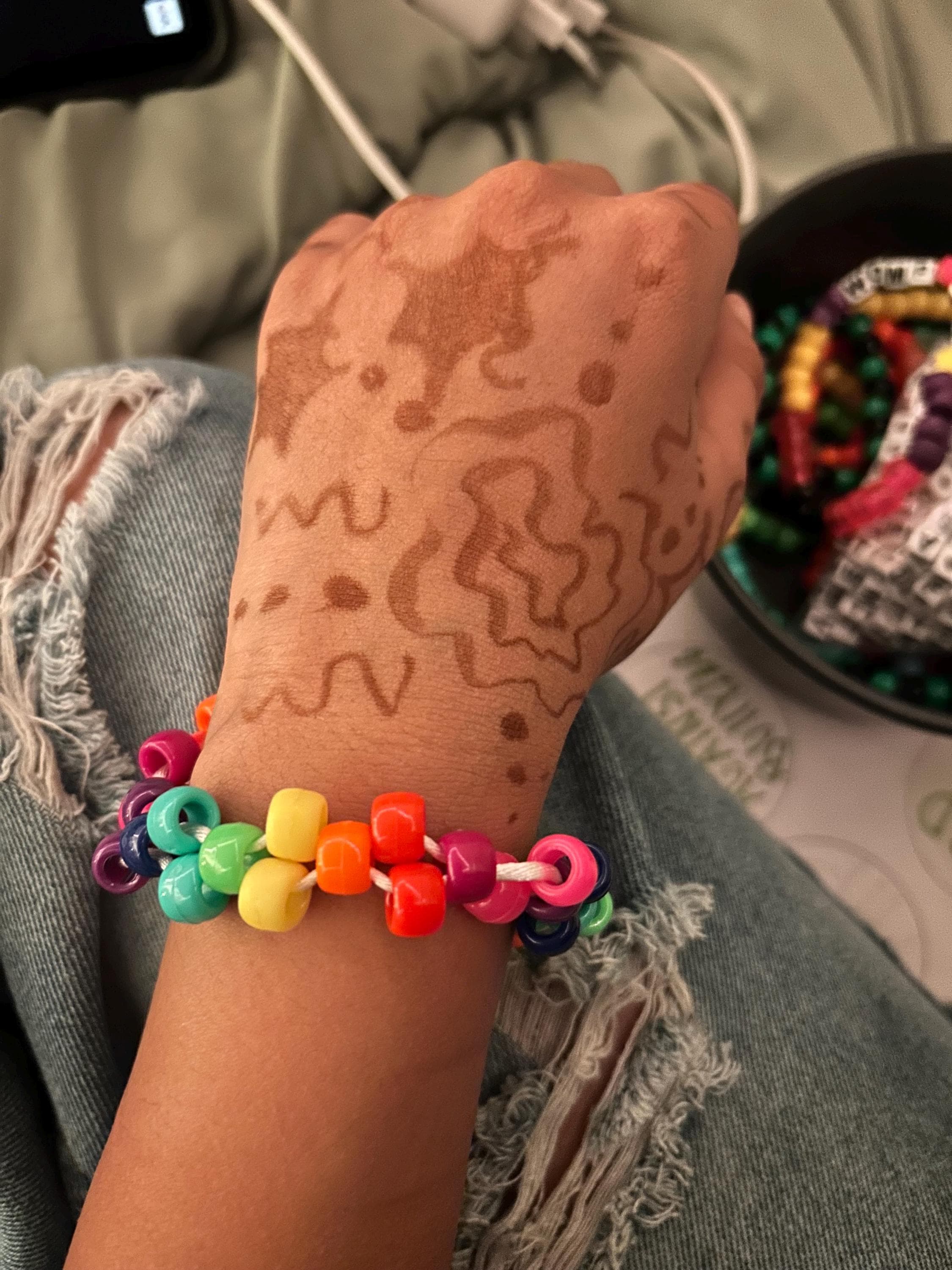 Rainbow Peyote Stitch Kandi <33