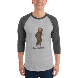 Sassquatch Funny 3/4 sleeve shirt