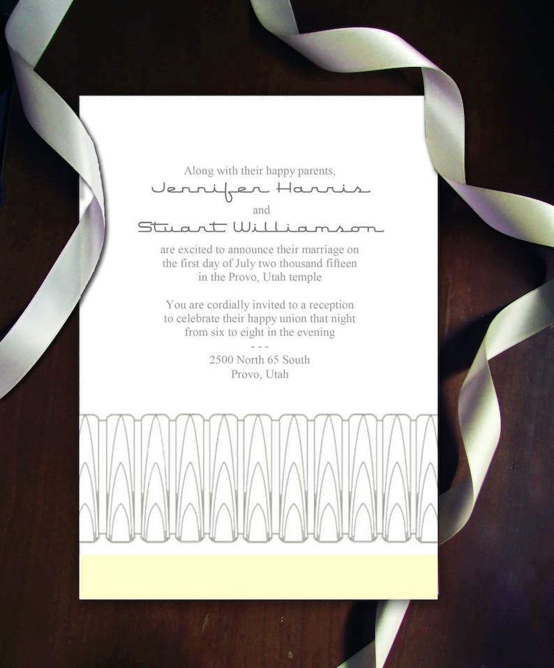 DIY printable RSVP NRDIY-11820 Art Deco Arches Wedding Invitation Suite