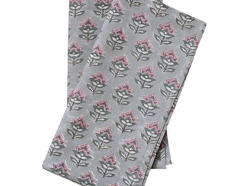 Servilletas de mesa con estampado floral en bloque (juego de 2) para cenas