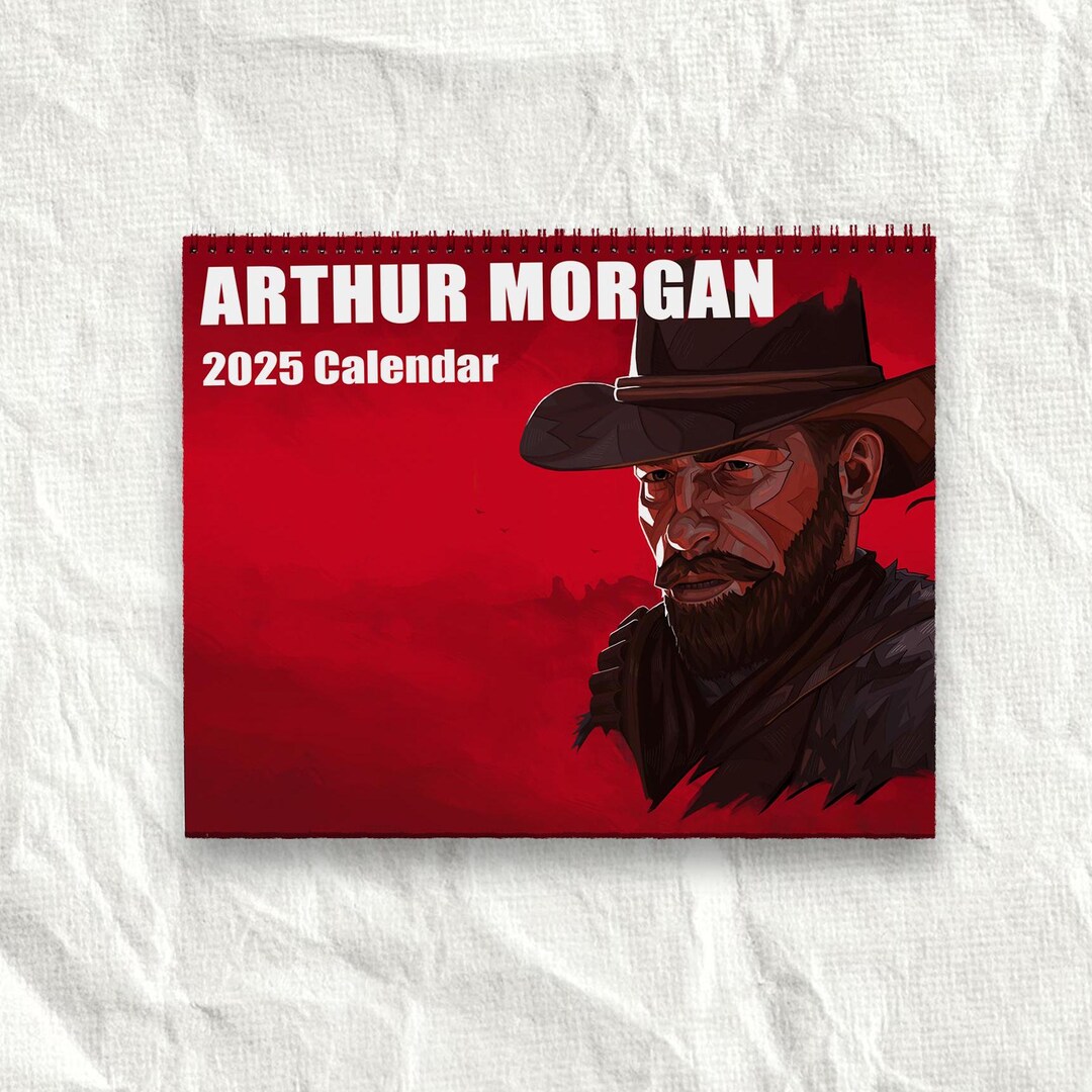 Arthur Morgan 2025 Wall Calendar, 2 Sizes Retro Fictional Character ...