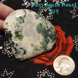 Moss Agate Heart