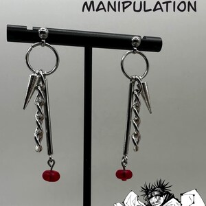 Ear Rings Manipulation Blood Manipulation | Subtle Anime Inspired Cursed Technique Earrings ...